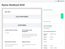 Tablet Screenshot of kymaseafood.com